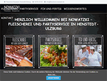 Tablet Screenshot of fleischerei-nowatzki.de